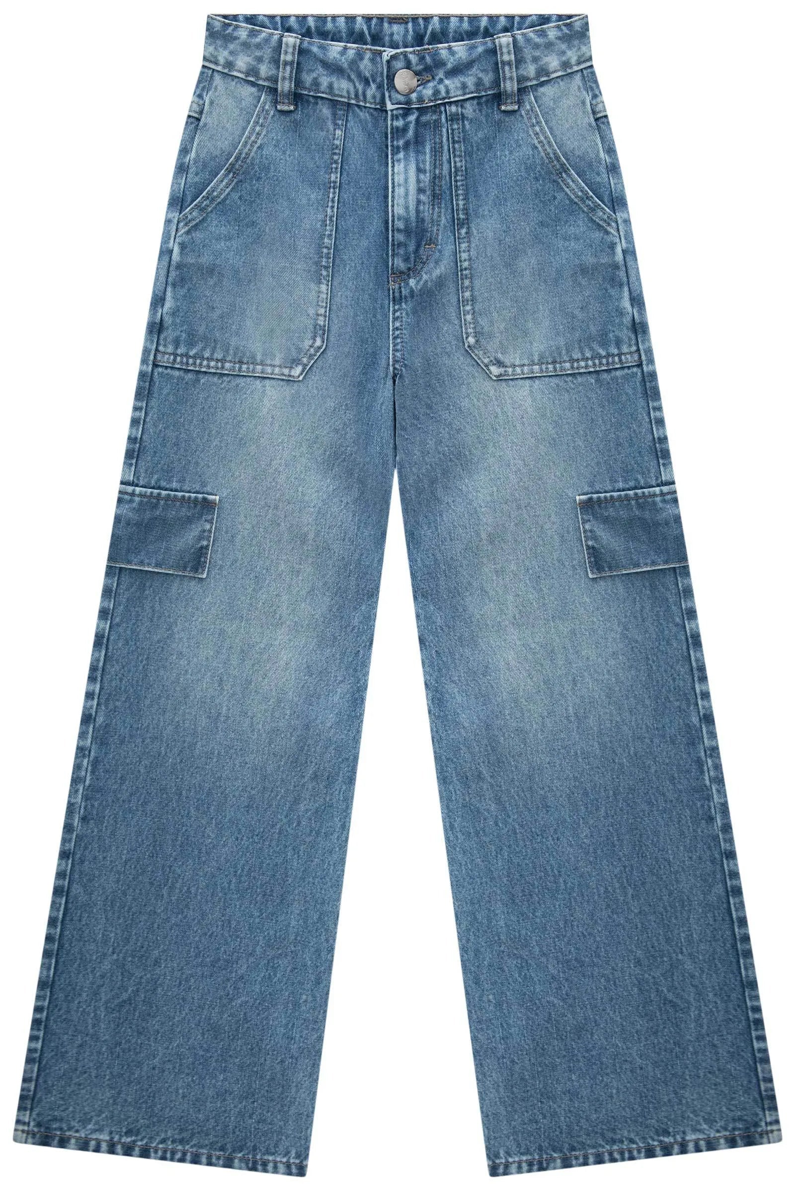 Calça Wide Leg em Jeans Arkansas 90329 Lilimoon Teen Menina