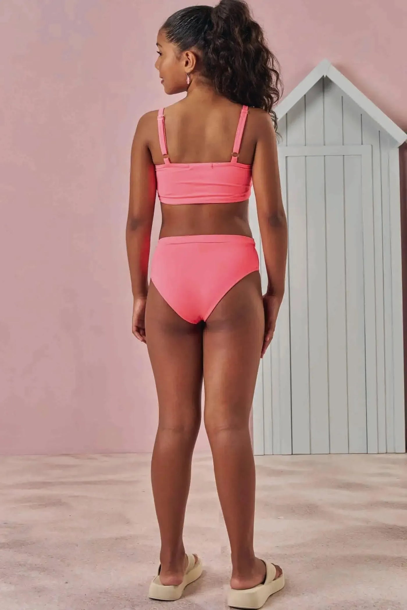 Conjunto de Biquíni com Top e Calcinha Tradicional em Malha UV Dry 50+ 87822 Lilimoon Teen Menina