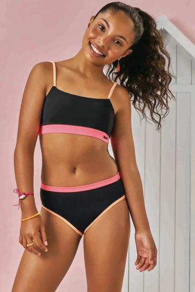 Conjunto de Biquíni com Top e Calcinha em Malha UV Dry 50+ 87841 Lilimoon Teen Menina