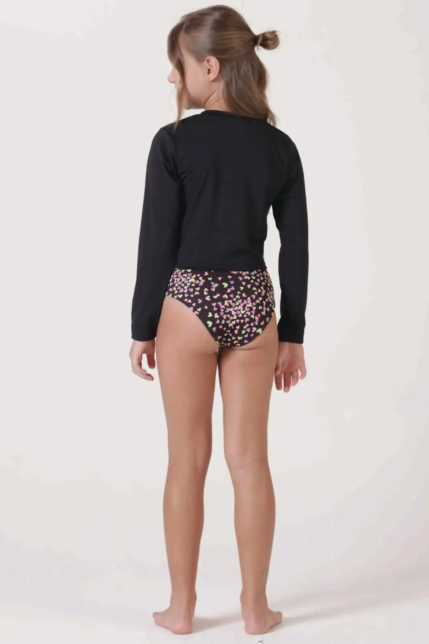 Conjunto de Blusa Cropped e Calcinha Tradicional em Malha UV Dry 50+ 88791 Lilimoon Teen Menina