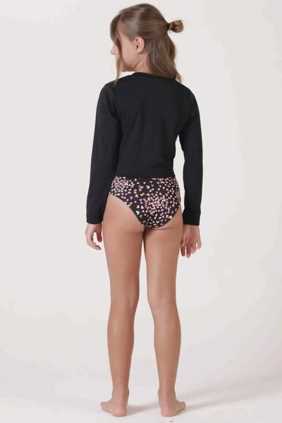 Conjunto de Blusa Cropped e Calcinha Tradicional em Malha UV Dry 50+ 88791 Lilimoon Teen Menina