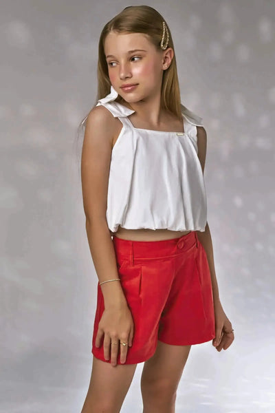 Shorts em Alfaiataria Amore 89010 Lilimoon Teen Menina
