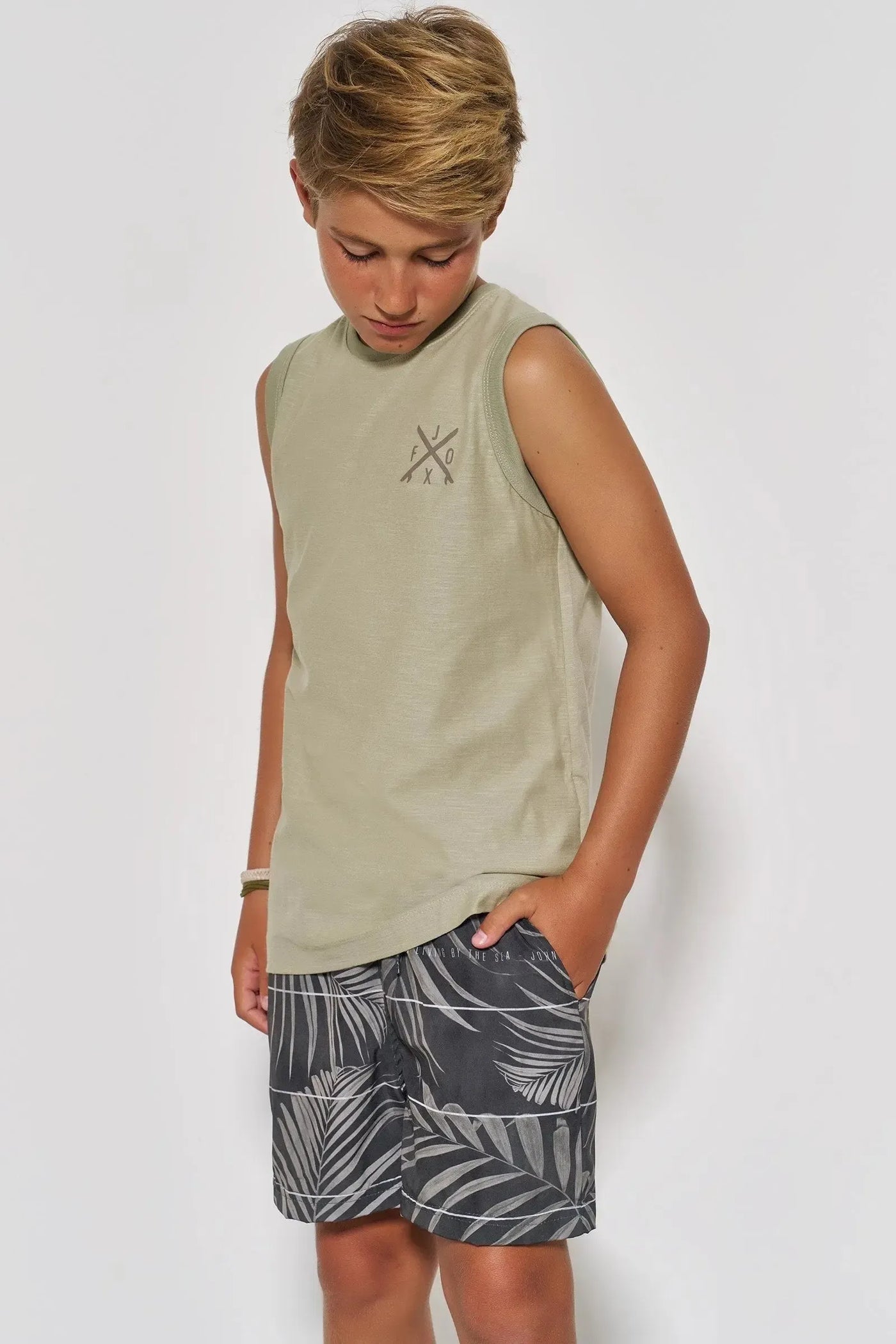 Bermuda Boxer em Nylon Ergonomic com Elastano 88772 Johnny Fox Teen Menino