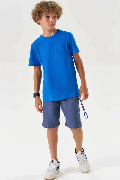 Bermuda em Cotton Jeans com Elastano 87060 Johnny Fox Teen Menino