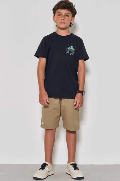 Bermuda em Linho Santorine com Elastano 86823 Johnny Fox Teen Menino