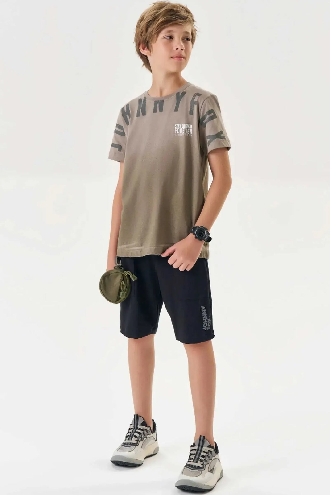 Bermuda em Molevisco com Elastano 87635 Johnny Fox Teen Menino