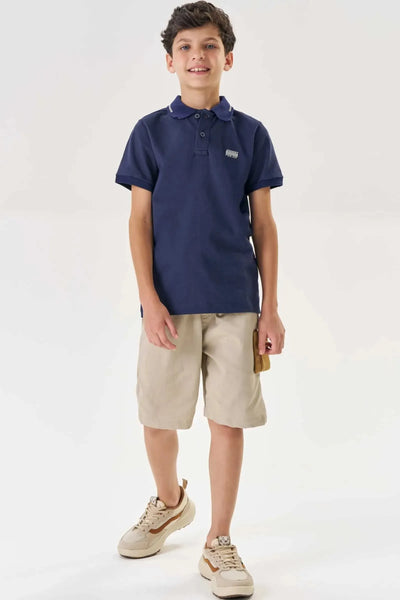 Bermuda em Sarja Girassol com Elastano 87050 Johnny Fox Teen Menino