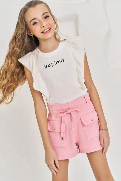 Blusa Boxy Over Teen Menina em Meia Malha 81808 Lilimoon