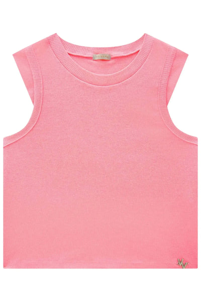 Blusa Regata Boxy em Canelado Liz 86904 Vic&Vicky Teen Menina