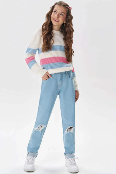 Calça Mom em Jeans 79823 Vic&Vicky Teen Menina