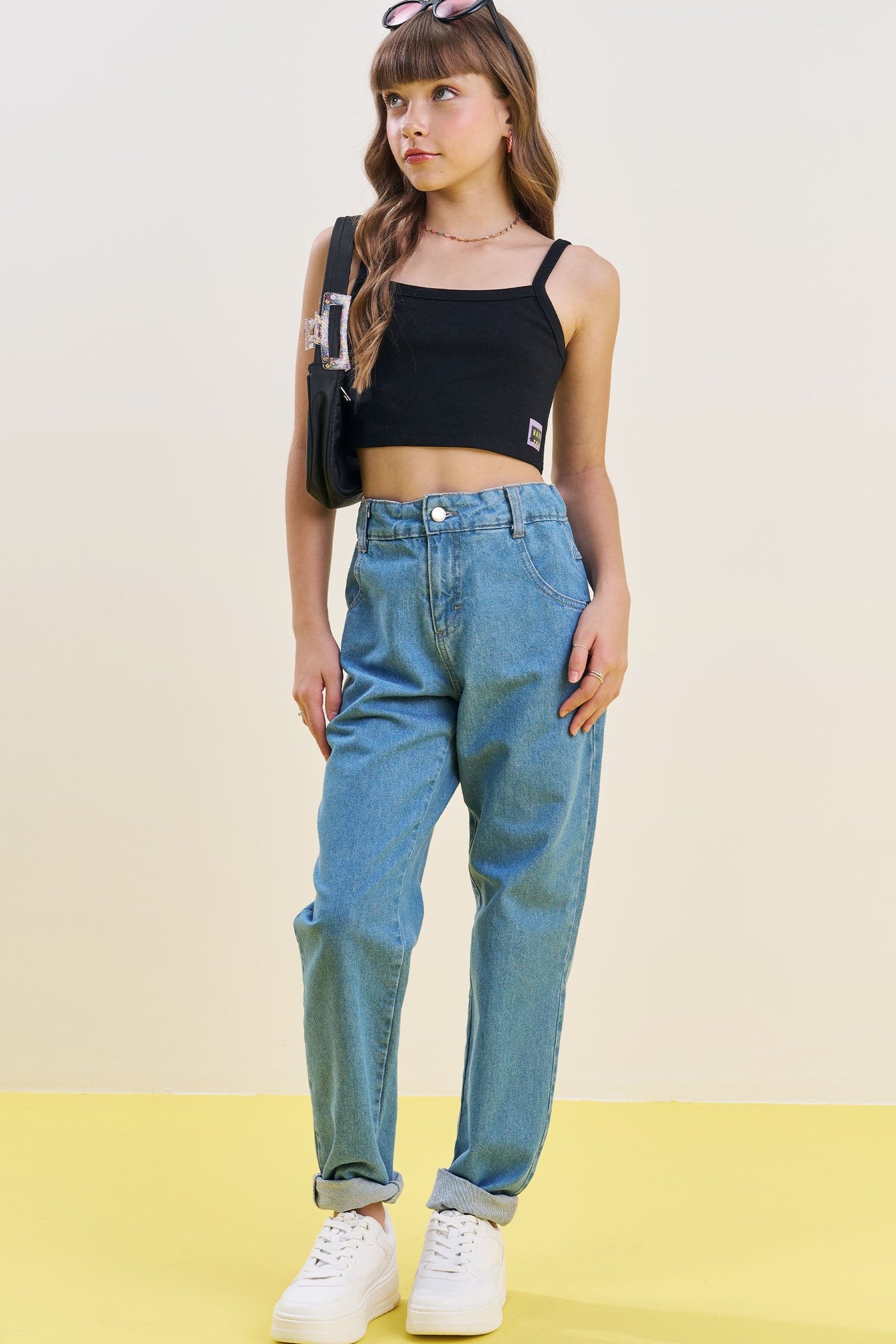 Calça Mom em Jeans 83723 Vic&Vicky Teen Menina
