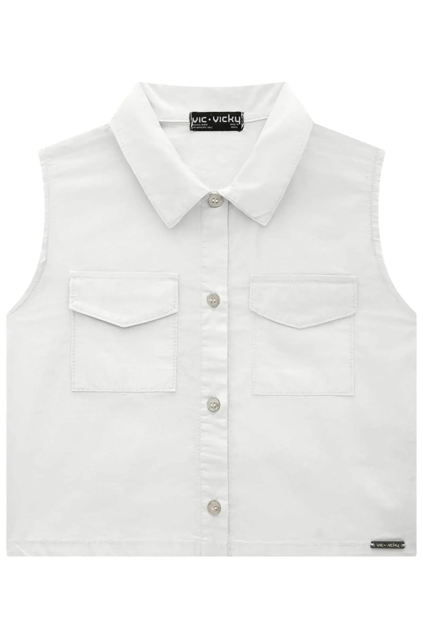 Camisa Boxy em Tricoline 87517 Vic&Vicky Teen Menina