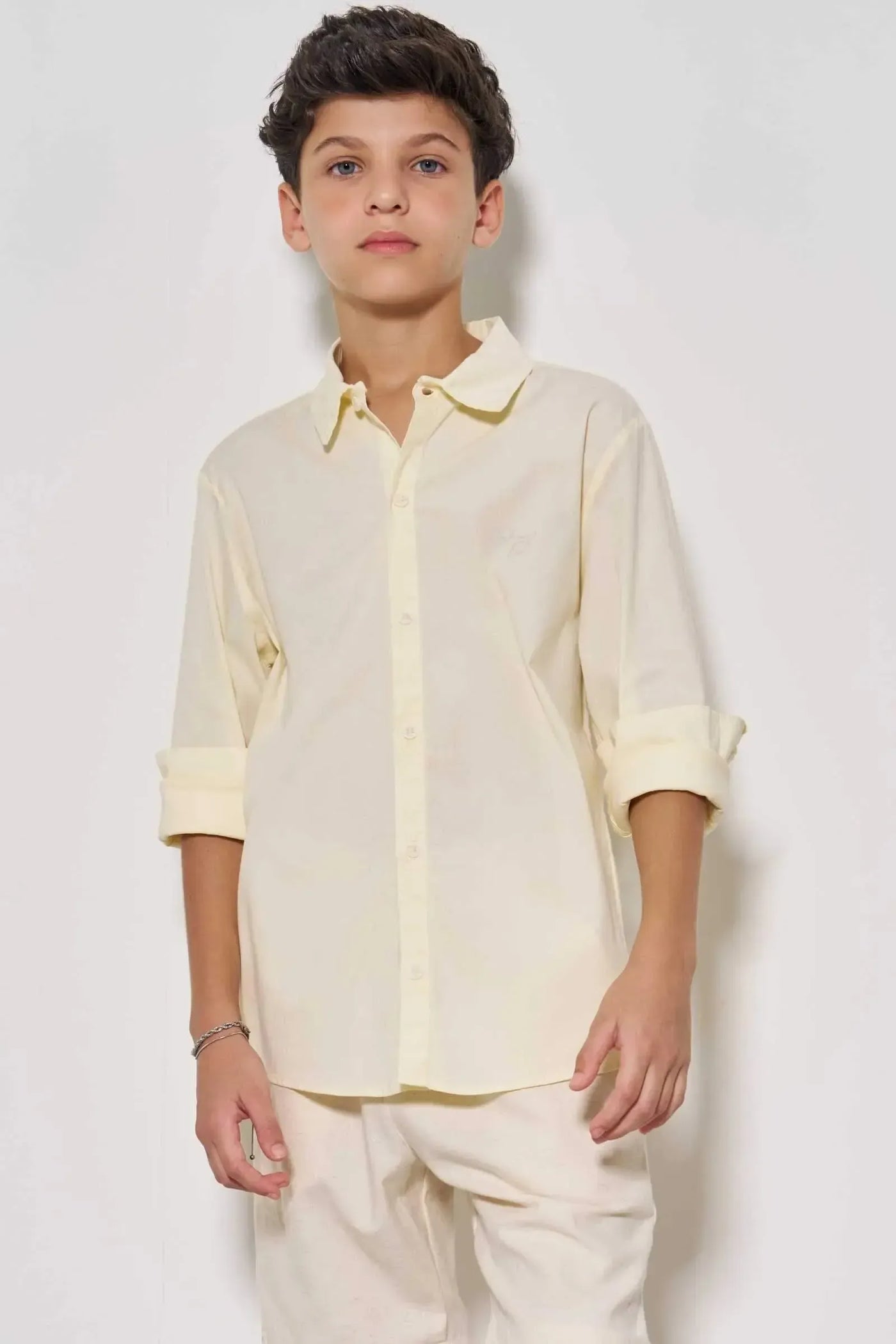 Camisa em Tricoline Mônaco com Elastano 86839 Johnny Fox Teen Menino