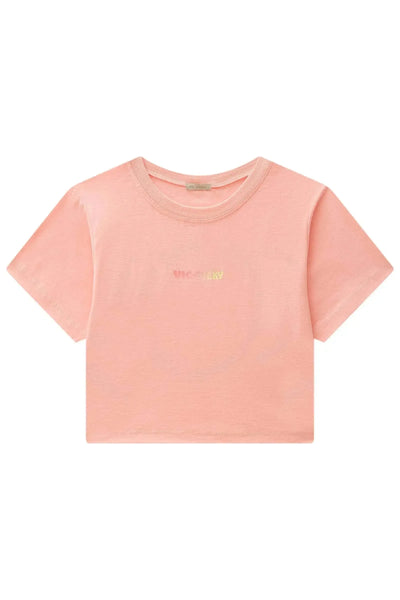 Camiseta Boxy Over em Malha Flamê 86892 Vic&Vicky Teen Menina