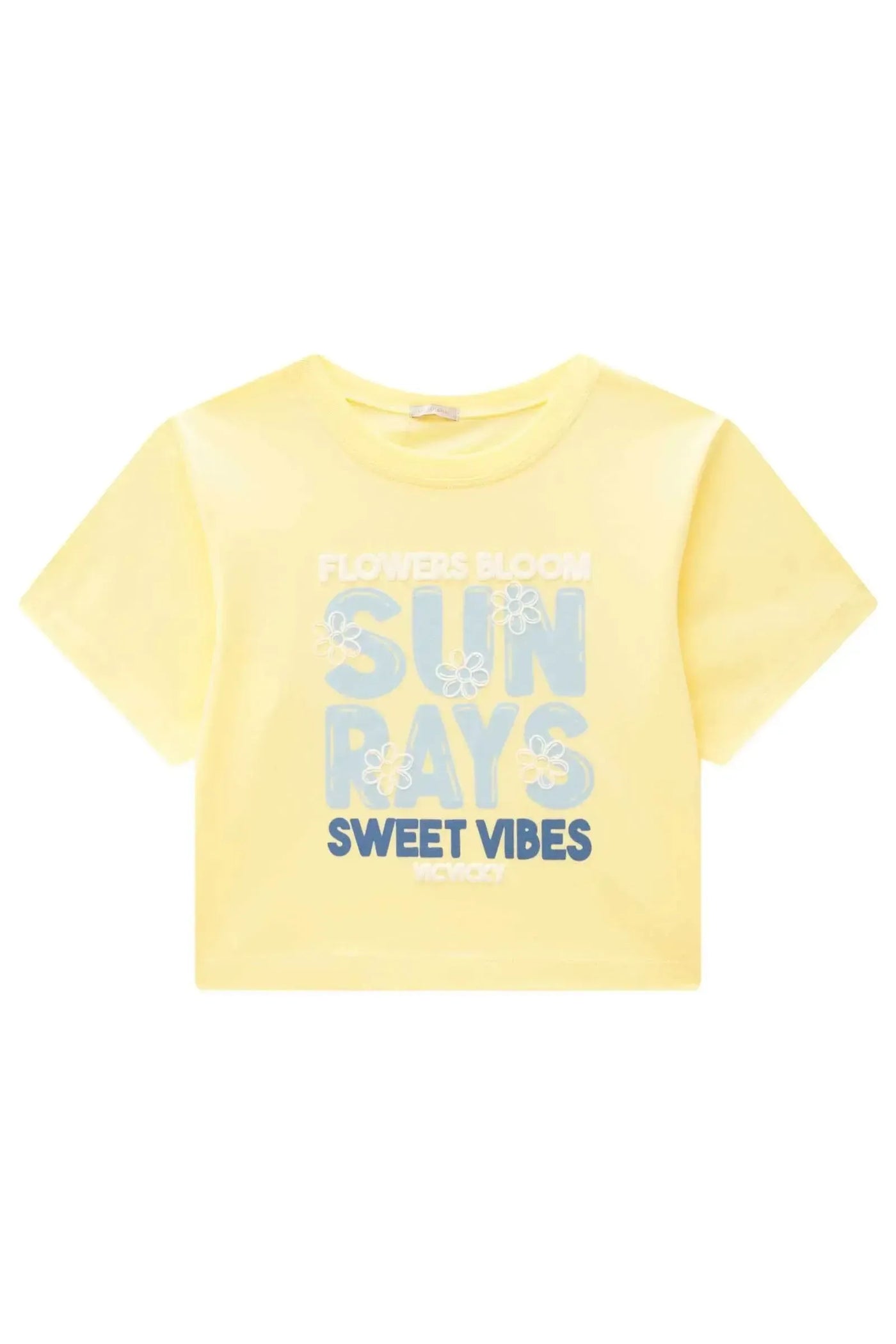 Camiseta Boxy Over em Meia Malha 86893 Vic&Vicky Teen Menina