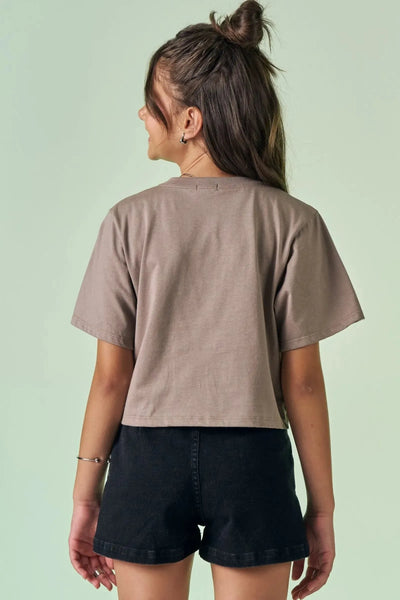 Camiseta Boxy Over em Meia Malha 88688 Vic&Vicky Teen Menina