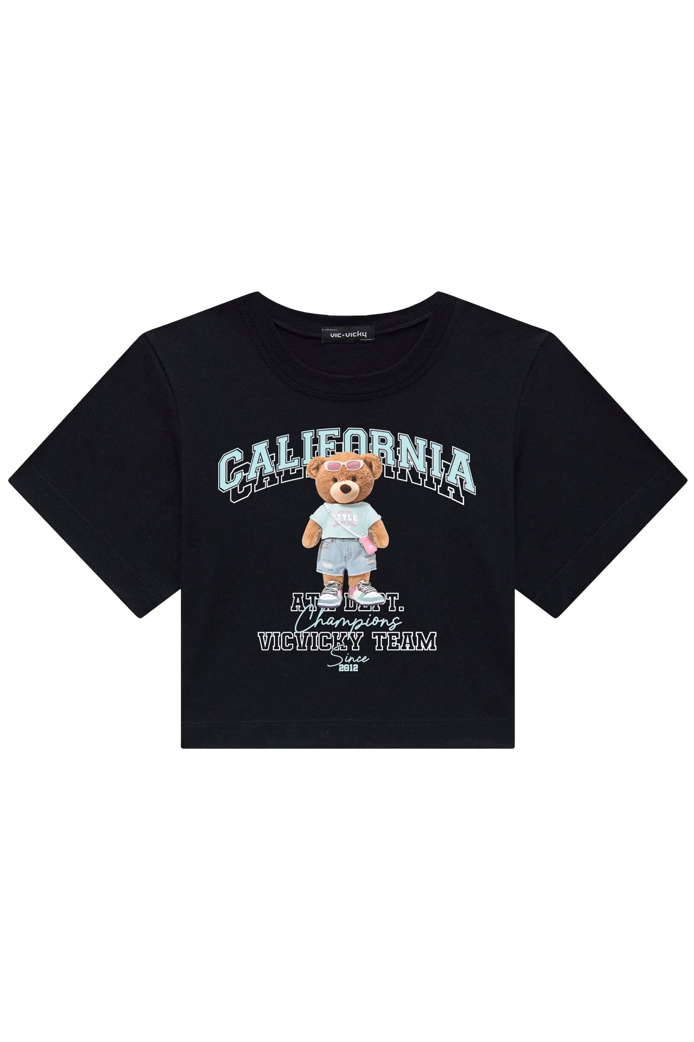 Camiseta Boxy Over em Meia Malha 90450 Vic&Vicky Teen Menina