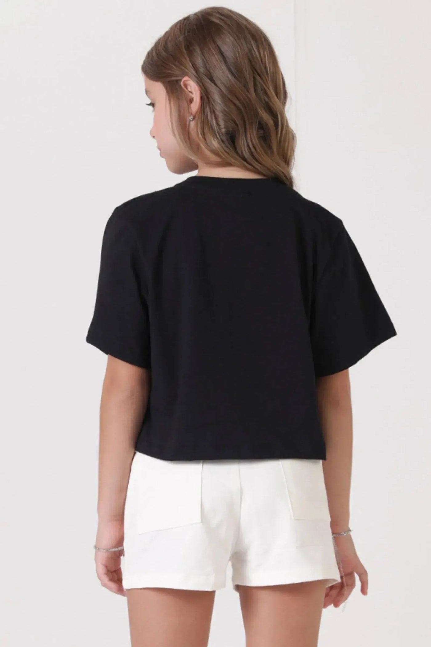 Camiseta Boxy Over em Meia Malha 90460 Vic&Vicky Teen Menina