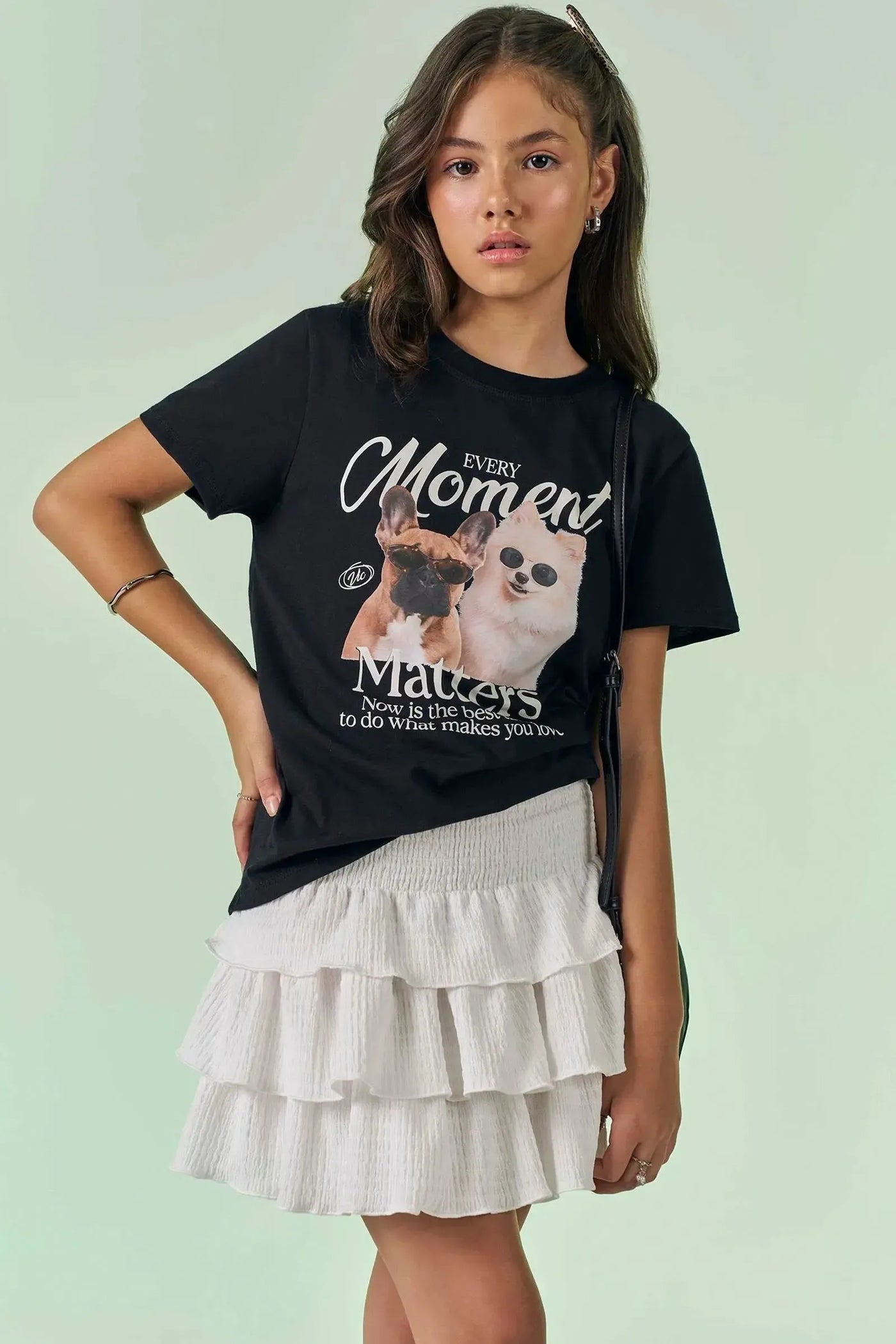 Camiseta Comfy em Meia Malha 88643 Vic&Vicky Teen Menina