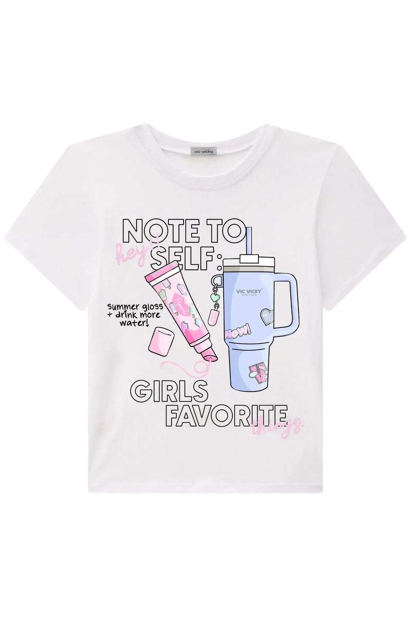 Camiseta Comfy em Meia Malha 90458 Vic&Vicky Teen Menina