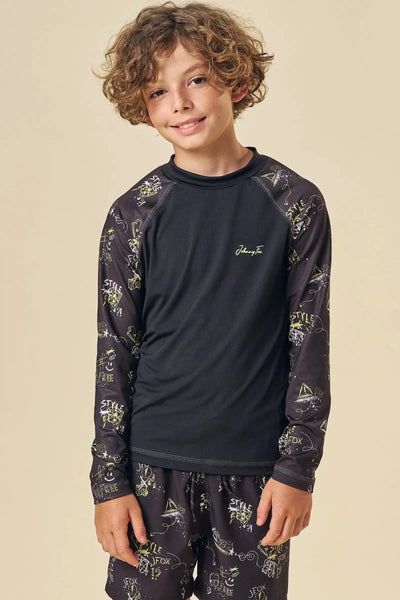 Camiseta em Malha UV Dry com Proteção UV50+ 85333 Johnny Fox Teen Menino