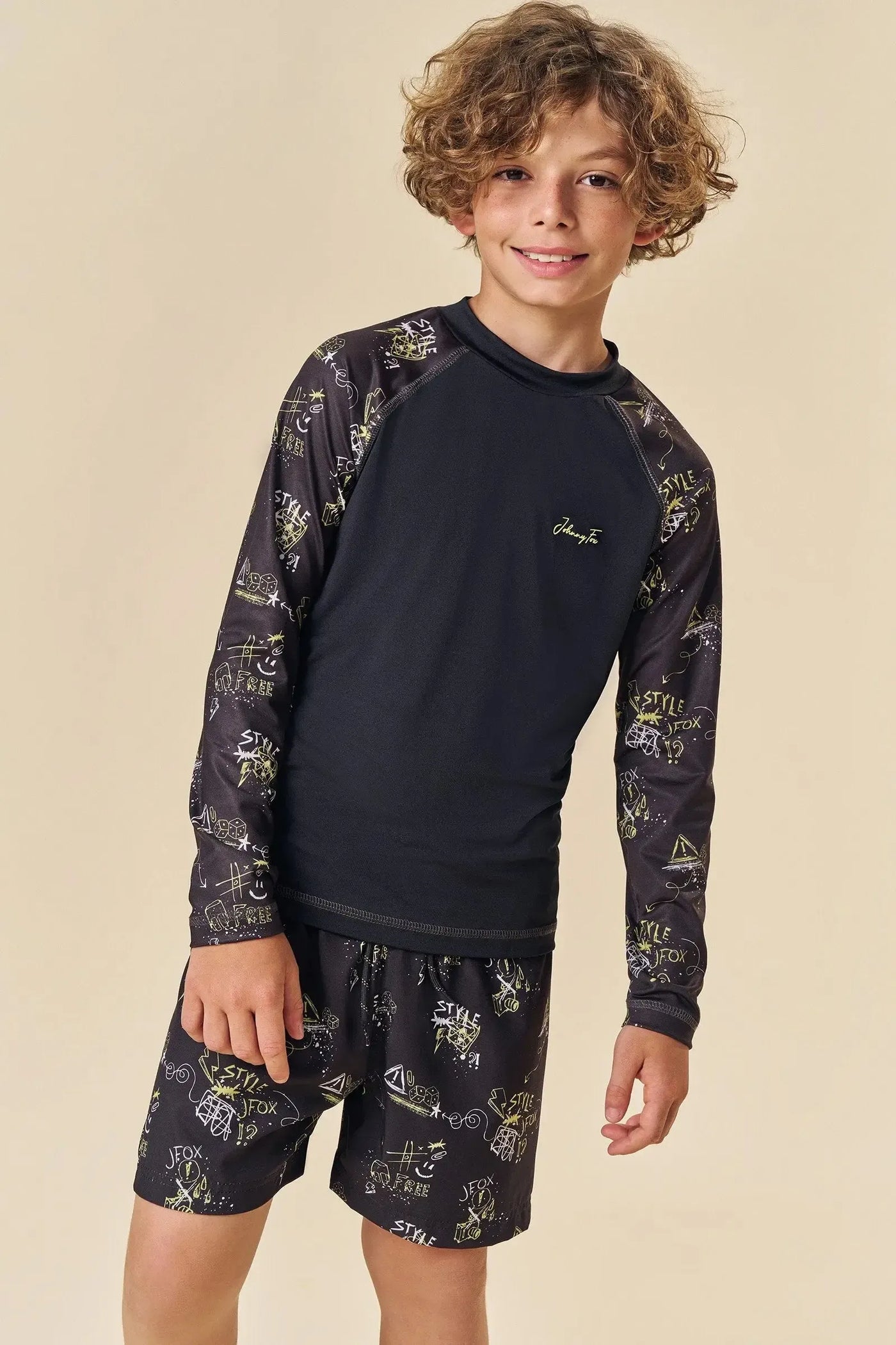 Camiseta em Malha UV Dry com Proteção UV50+ 85333 Johnny Fox Teen Menino