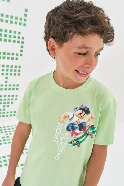Camiseta em Meia Malha 86319 Johnny Fox Teen Menino