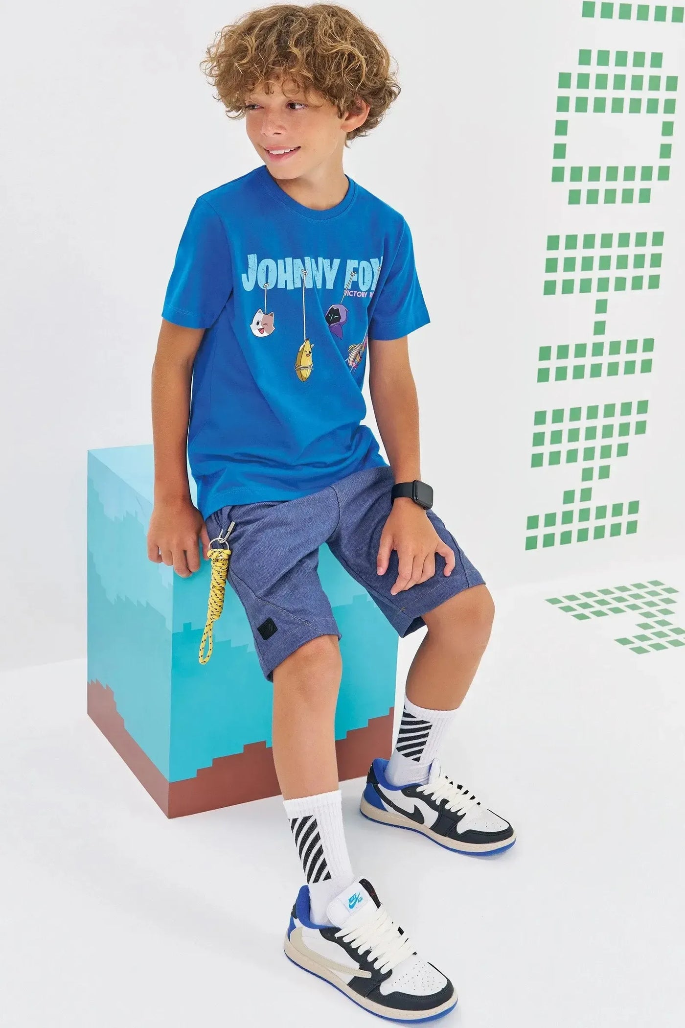 Camiseta em Meia Malha 86321 Johnny Fox Teen Menino