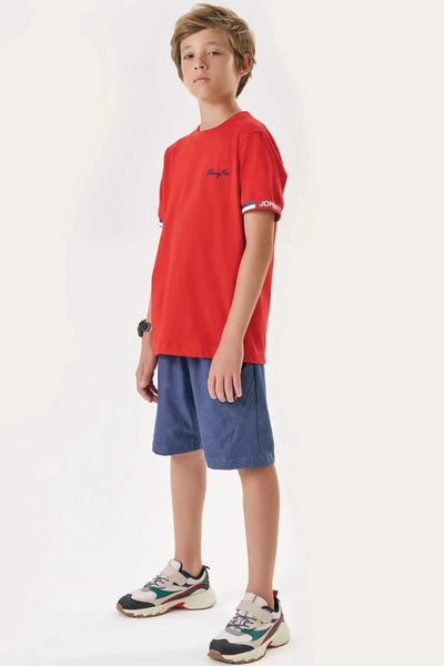 Camiseta em Meia Malha 87001 Johnny Fox Teen Menino