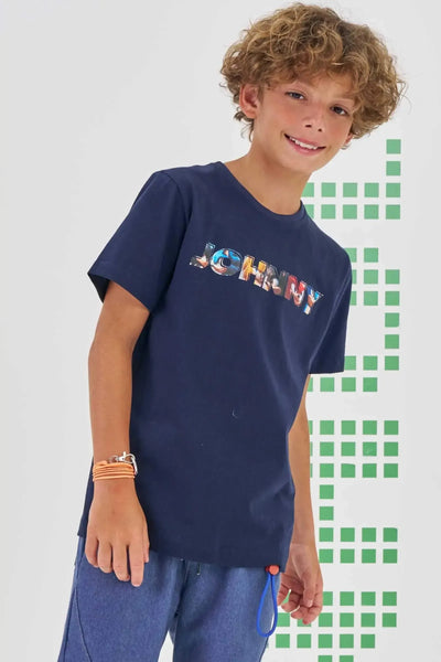 Camiseta em Meia Malha 88602 Johnny Fox Teen Menino