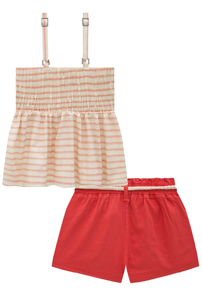 Conjunto de Bata em Linho Delux Estampado e Shorts em Sarja com Elastano 77449 Lilimoon