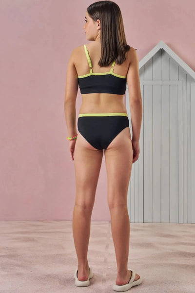 Conjunto de Biquíni com Top Triângulo e Calcinha Lateral Média em Malha UV Dry 50+ 87889 Lilimoon Teen Menina