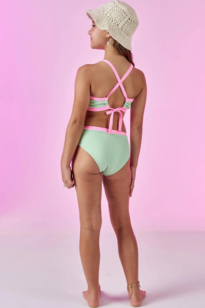 Conjunto de Biquini em Malha Jacquard Catarina UV 50+ 88640 Vic&Vicky Teen Menina