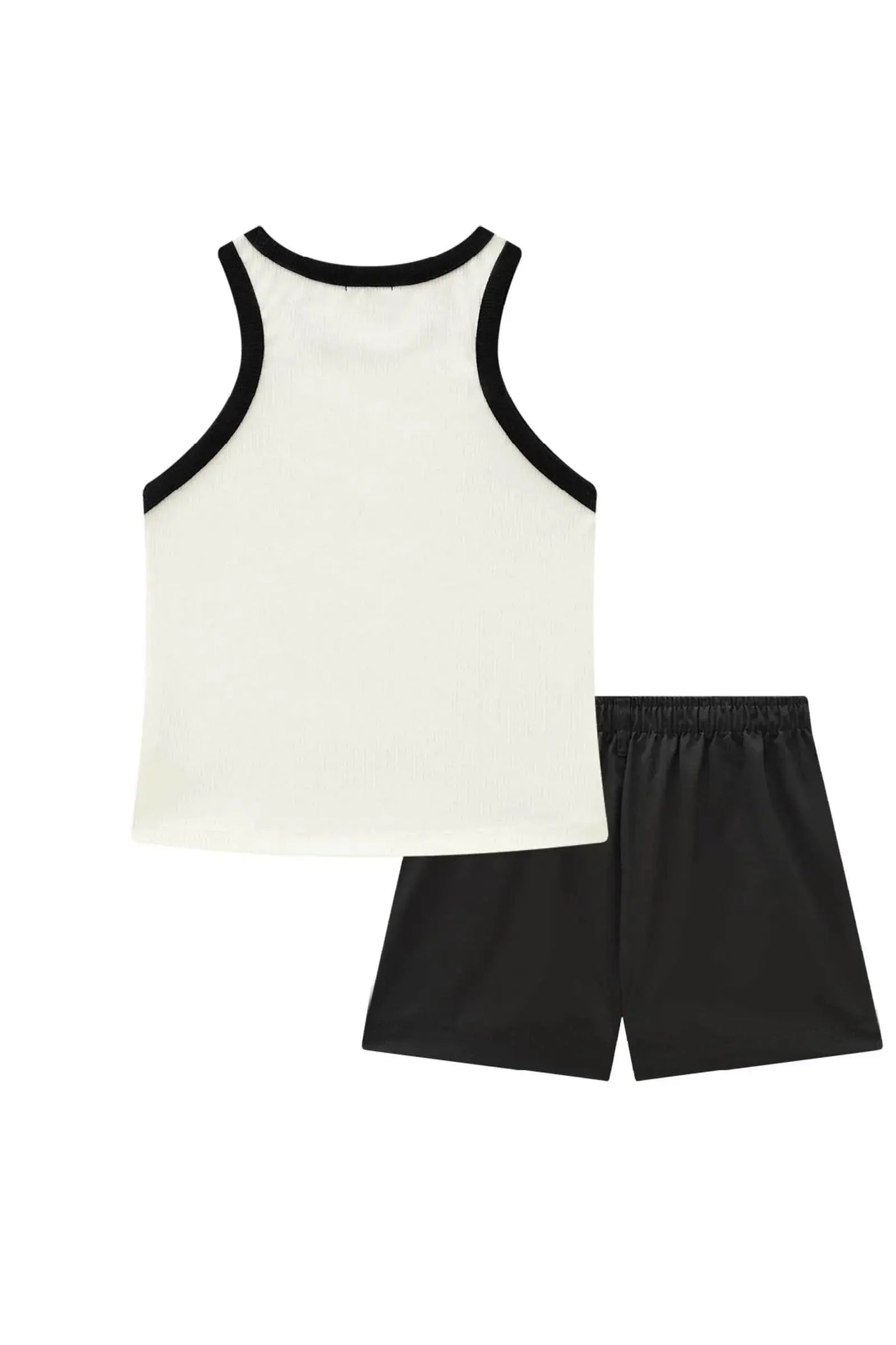 Conjunto de Blusa Boxy em Canelado Liz e Shorts em Alfaiataria Tecno Cargo 86704 Vic&Vicky Teen Menina