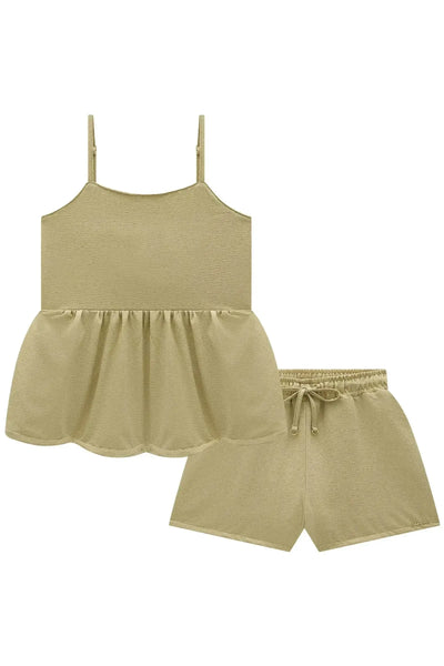 Conjunto de Blusa e Shorts em Crepe Dua Lipa 87013 Lilimoon Teen Menina
