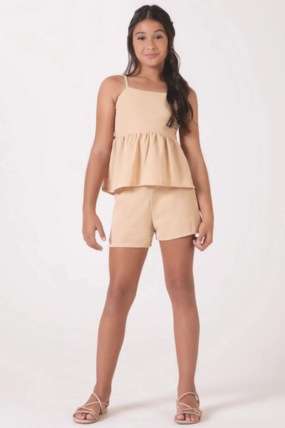 Conjunto de Blusa e Shorts em Crepe Dua Lipa 87013 Lilimoon Teen Menina
