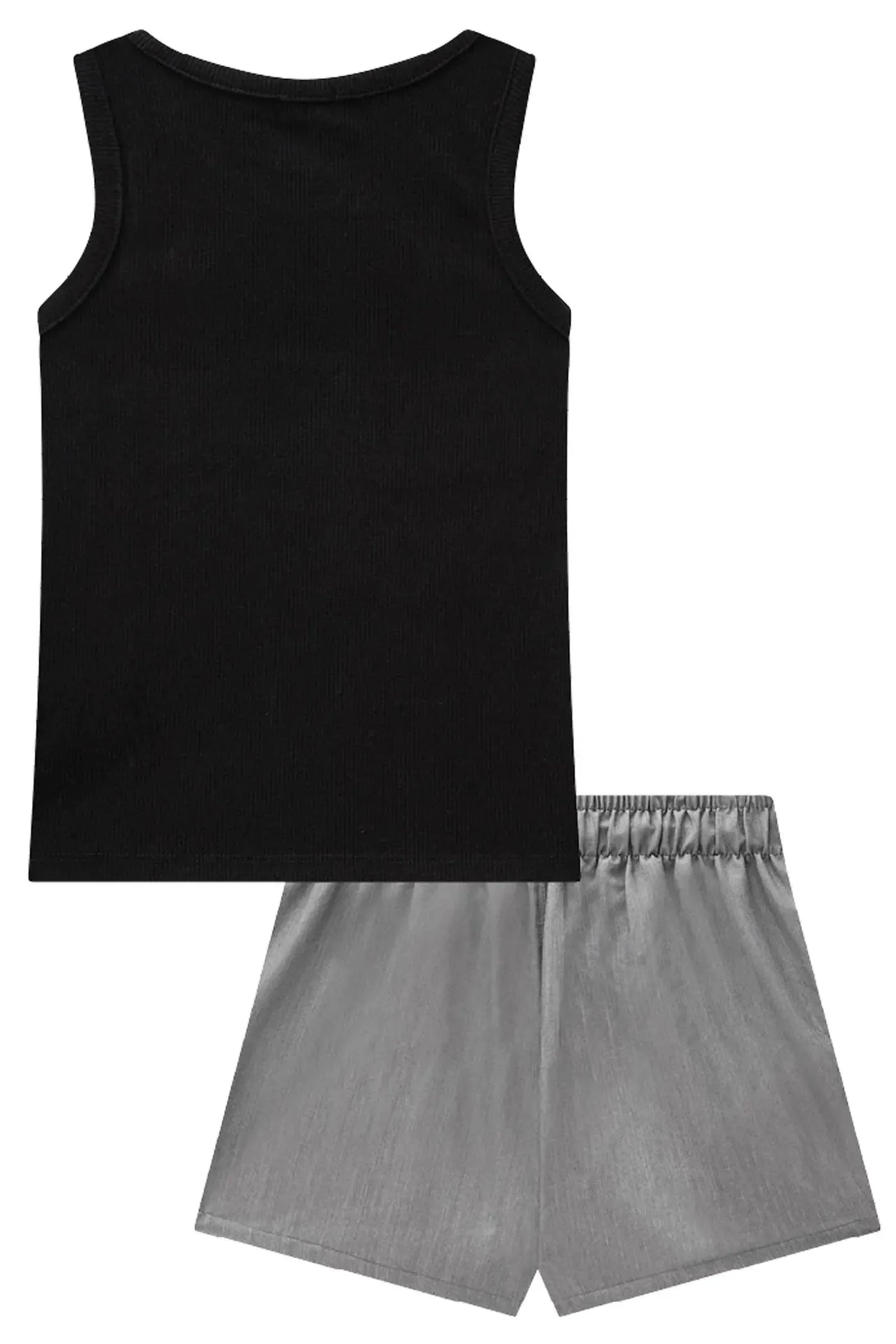 Conjunto de Blusa em Canelado Liz e Short Saia em Blend de Vicose Sarjada 86708 Vic&Vicky Teen Menina