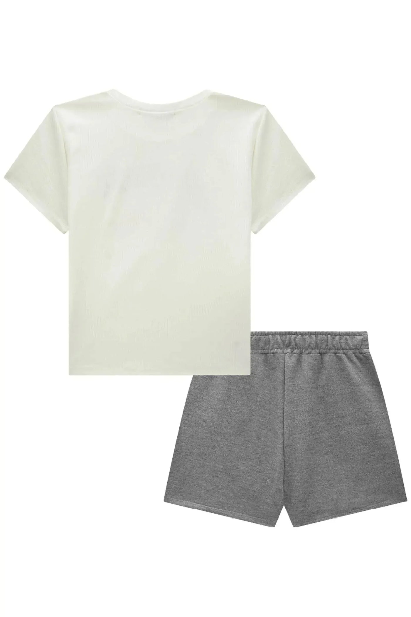 Conjunto de Blusa em Canelado Liz e Short Saia em Moletom sem Pelúcia 87210 Lilimoon Teen Menina