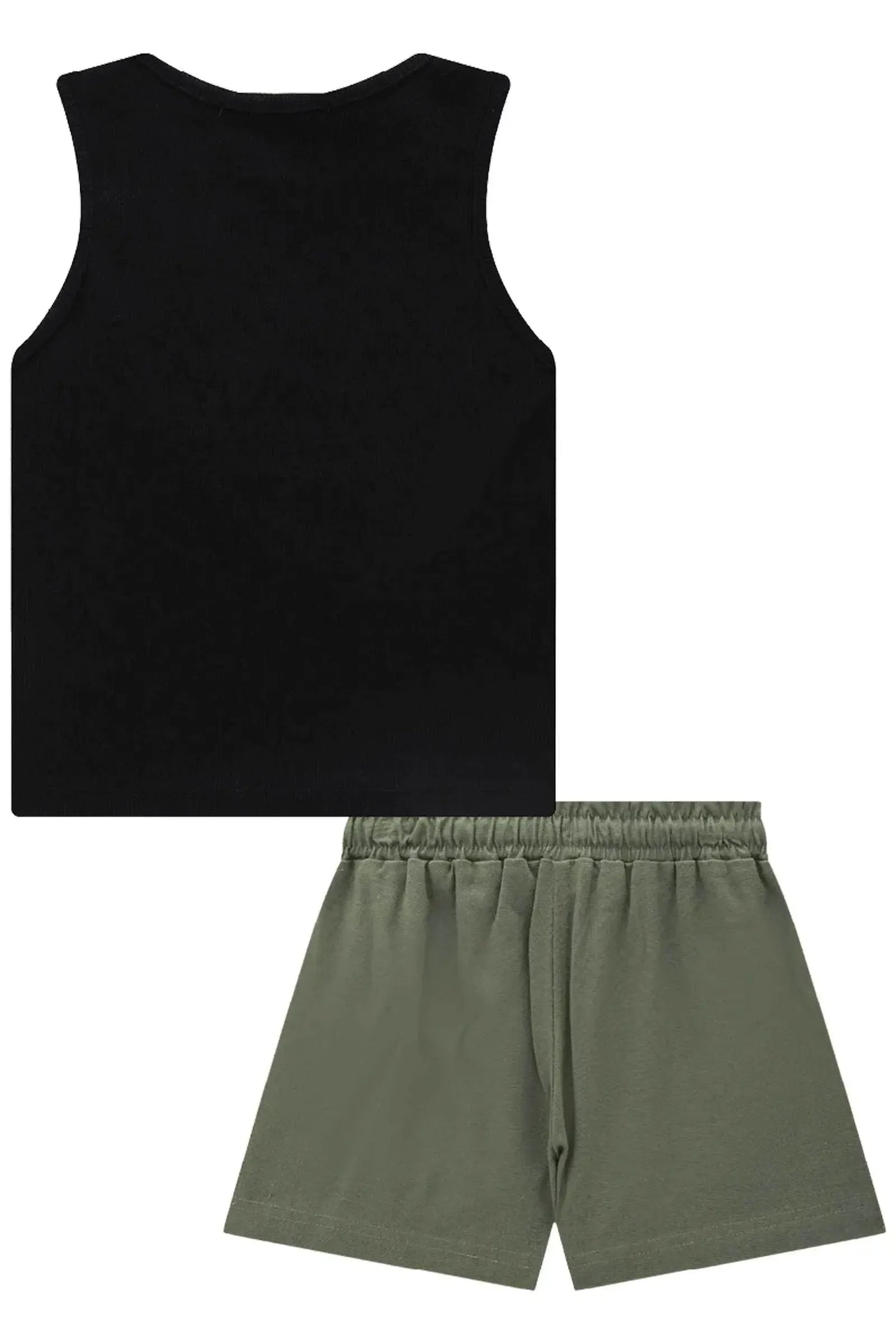 Conjunto de Blusa em Canelado Liz e Shorts em Visco Linho Stretch 87017 Lilimoon Teen Menina