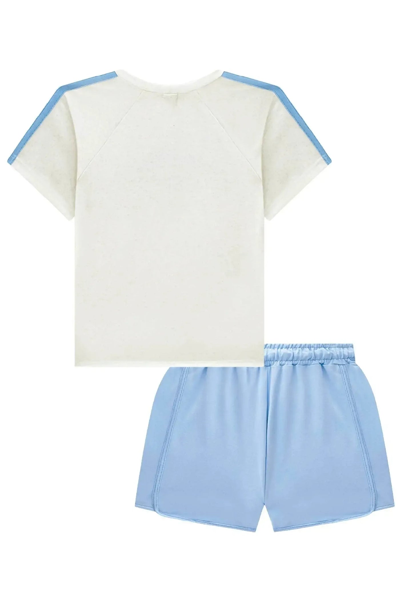 Conjunto de Blusa em Malha Power e Shorts em Molevisco 86752 Vic&Vicky Teen Menina