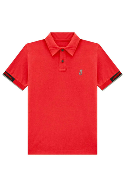 Conjunto Teen Menino de Camisa Polo em Meia Malha e Bermuda em Tecido Eco com Elastano 82142 Johnny Fox