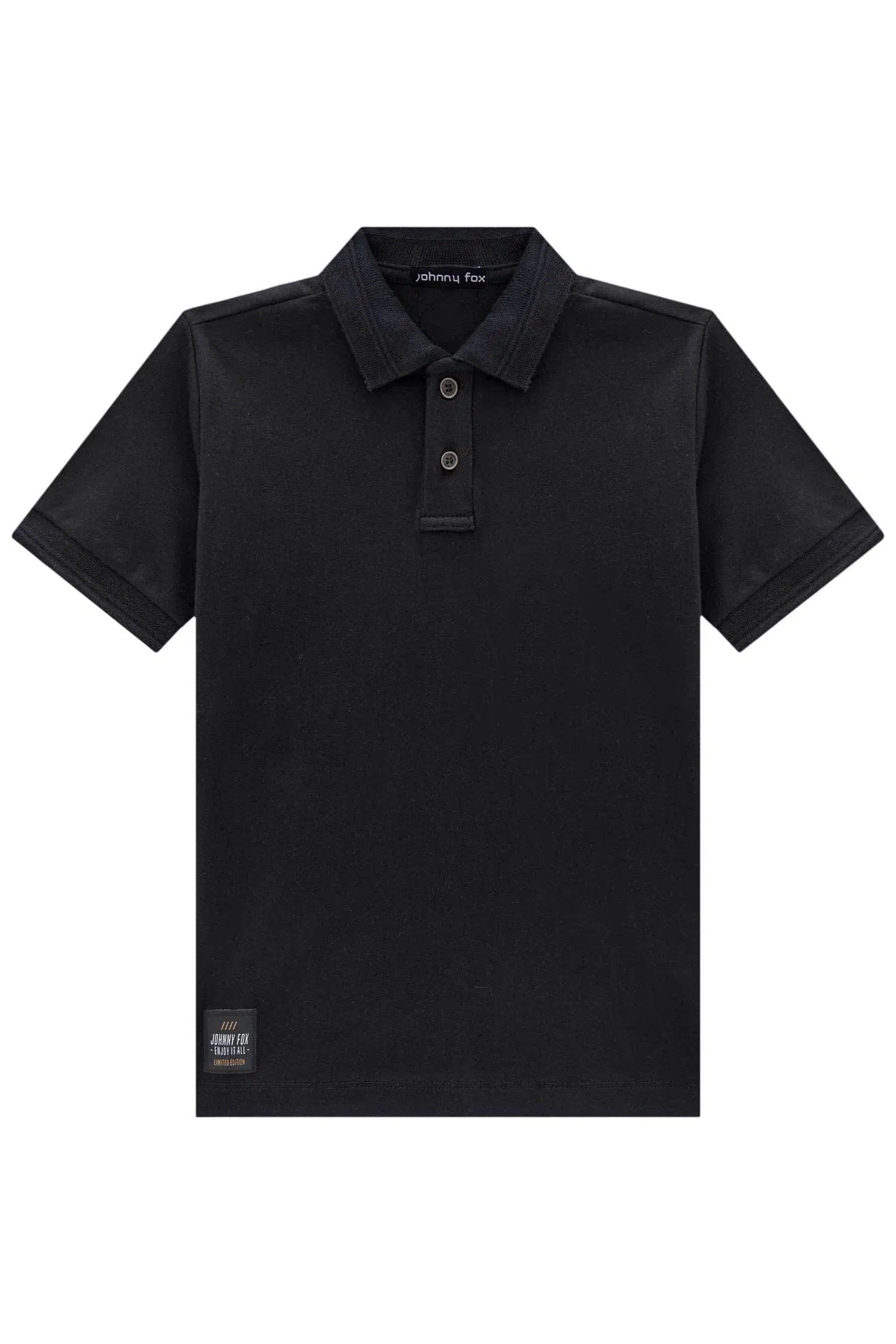 Conjunto Teen Menino de Camisa Polo em Suedine e Bermuda em Sarja Ônix com Elastano 82145 Johnny Fox