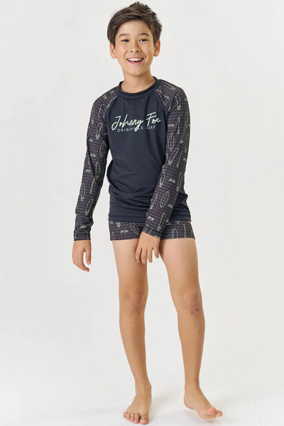 Conjunto Teen Menino de Camiseta e Sunga em Malha Uv Dry com Proteção Uv50+ 81751 Johnny Fox