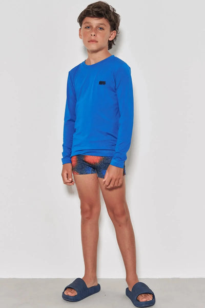 Conjunto de Camiseta e Sunga em Malha Uv Dry com Proteção UV50+ 88265 Johnny Fox Teen Menino