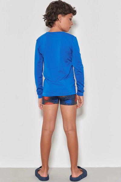 Conjunto de Camiseta e Sunga em Malha Uv Dry com Proteção UV50+ 88265 Johnny Fox Teen Menino