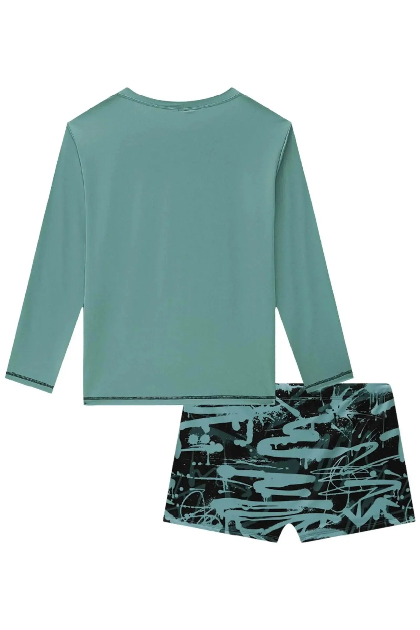 Conjunto de Camiseta e Sunga em Malha Uv Dry com Proteção UV50+ 88612 Johnny Fox Teen Menino