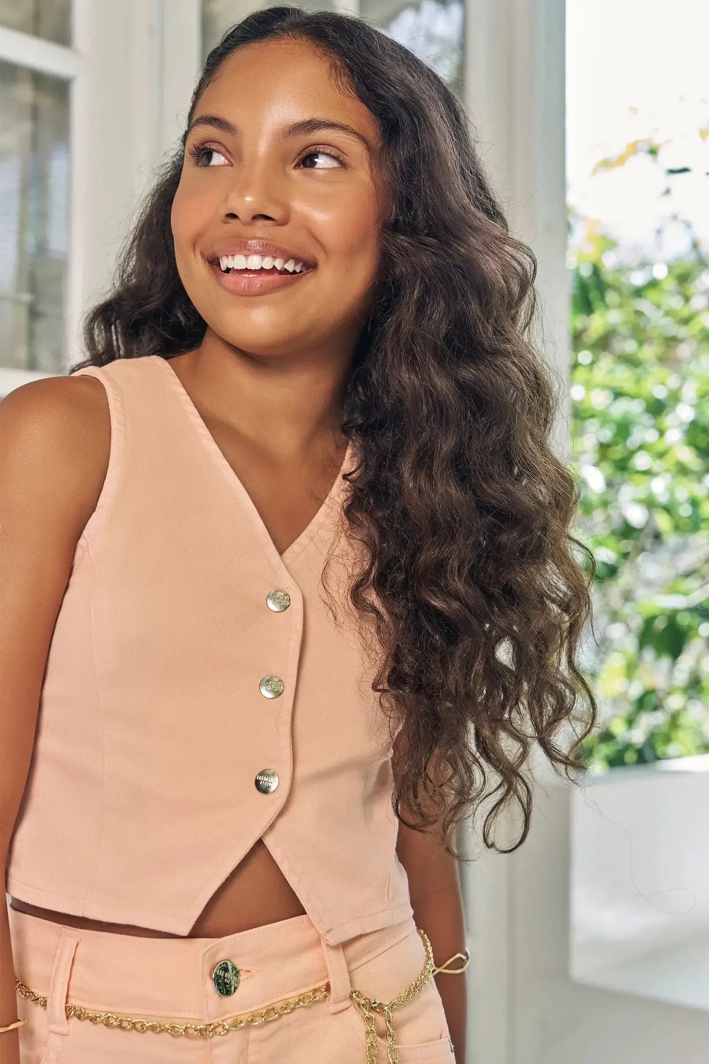 Conjunto de Colete e Shorts em Sarja com Elastano 86532 Lilimoon Teen Menina