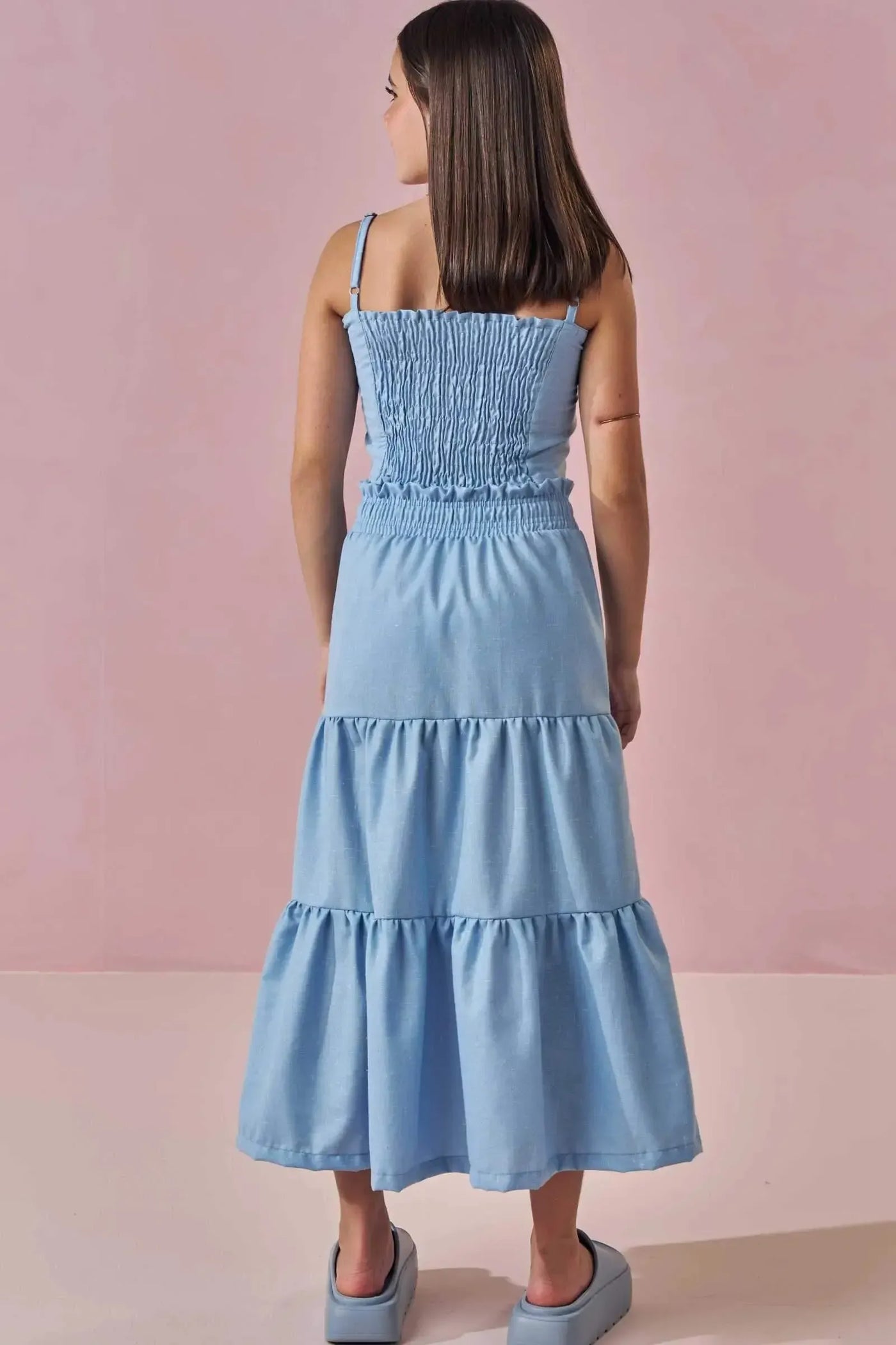 Conjunto de Top Cropped e Saia Midi em Alfaiataria Denver 88817 Lilimoon Teen Menina