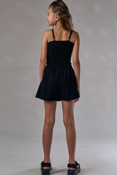 Conjunto de Top Cropped e Short Saia em Crepe Dua Lipa 87474 Lilimoon Teen Menina