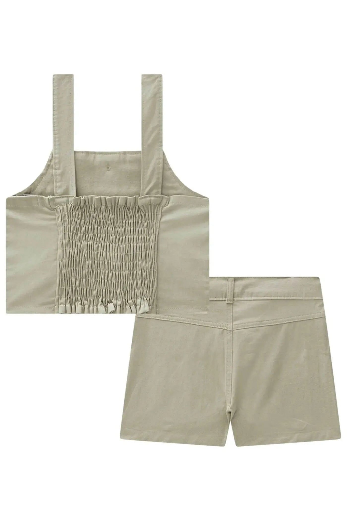 Conjunto de Top Cropped e Shorts em Sarja com Elastano 87230 Lilimoon Teen Menina